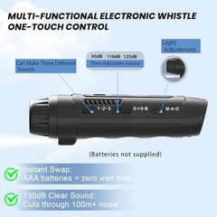 Electronic Whistle for Coaches, Referees, Teachers – 3 Tones & 3 High Volume, Ba