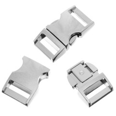 5/8″ (16mm) Metal Contoured Side Release Buckle for Paracord Bracelet/Dog Collar