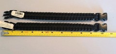 Paracord Bracelet x2 712426 – Extra Large -Hiking Survival Military BLACK