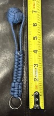 High Quality U.S.A. Light Navy Blue Monkey Fist Paracord Keychain