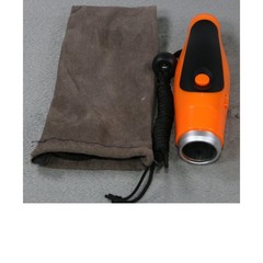 Electronic Whistle Handheld Loud Orange and Black with Lanyard Three Tone Noise