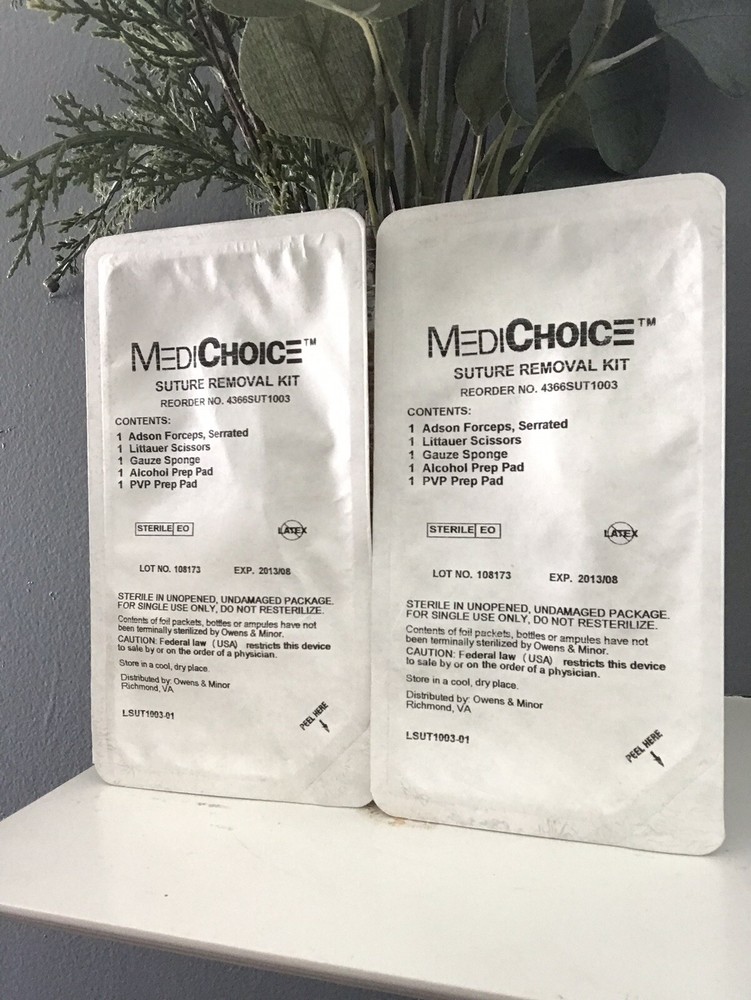 MEDICHOICE SUTURE Removal KITS SURVIVAL PREPPER (2)KITS INCLUDED