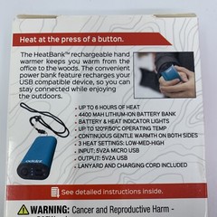 Zippo Blue HeatBank 6 Hour Rechargeable Hand Warmer & Power Bank 40616