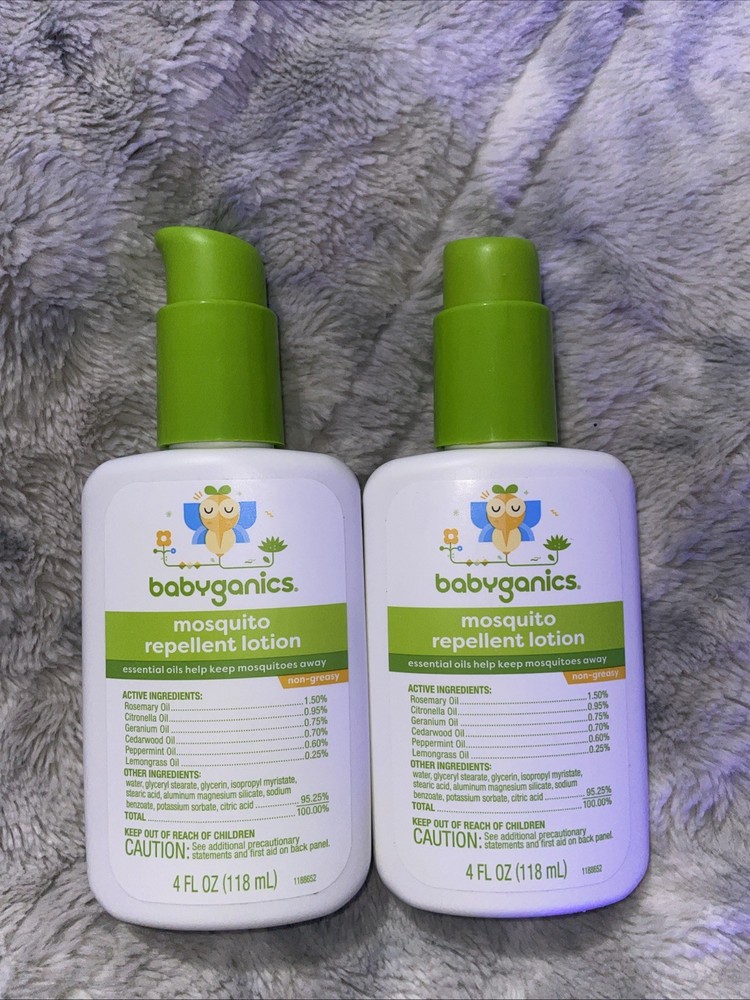 2 Pack: Babyganics is Mosquito Insect Repellent Lotion Plant Based 4oz. ea.