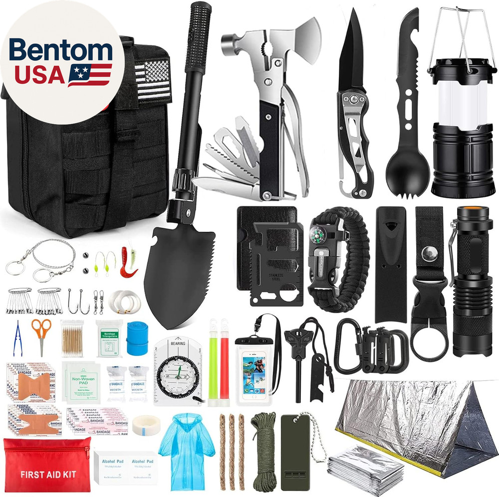 254 in 1 Survival Kit, First Aid Kit Survival for Outdoor Emergencies Includes H