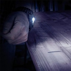 Fashion Men Outdoor LED Light Survival Umbrella Rope SOS Bracelet Emergency.