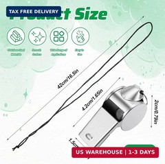 100 Pcs Stainless Steel Whistle Sports Training Cheerleader Team and Coaches Use