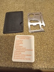 EDC Pocket Firestarter Survival Kit Forever Match Fatwood Chainsaw Multi tool