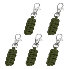 Paracord Zipper Pull, Polyester Zipper Pulls Replacement 5 Pcs & Olive Green
