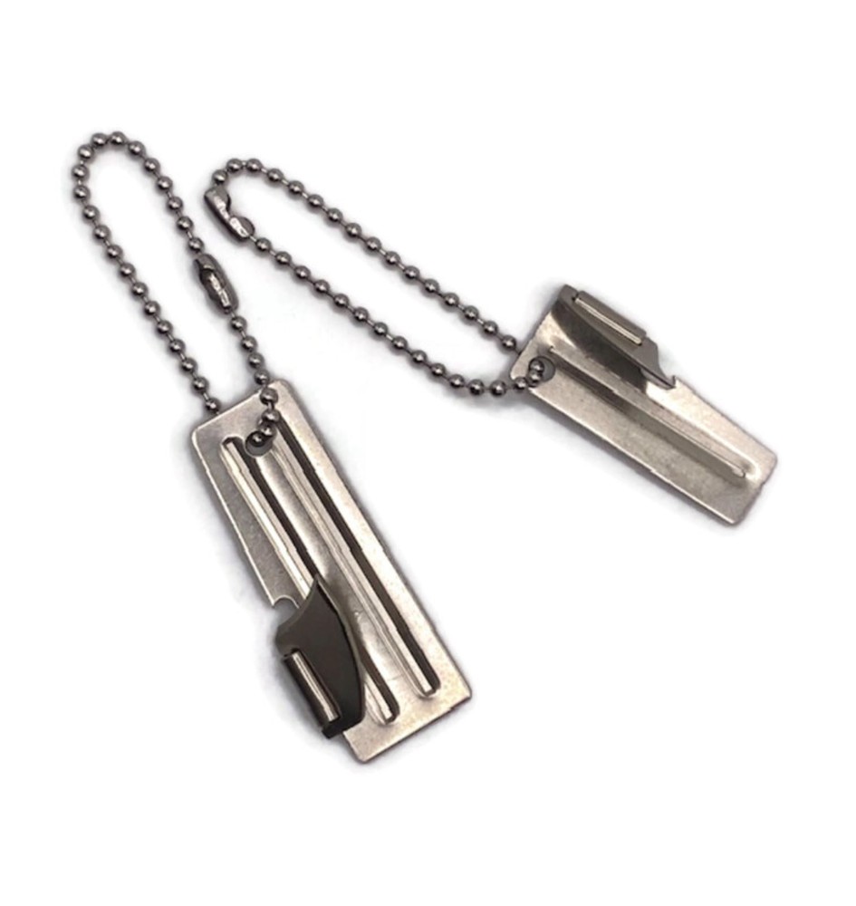 Original US Army Issue P38 & P51 Can Openers With 4½» Key Chain Or 1″ Key Ring