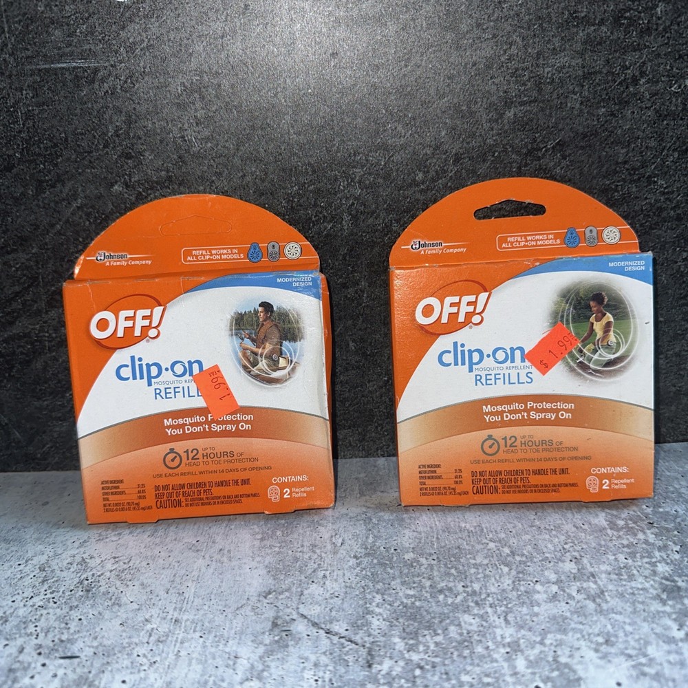 2 OFF! Clip-On Mosquito Repellent Refill Box Of 2 Refills For All Clip On Models