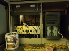 Construction prepper survival storage ham radio semi trailer generator a/c heat