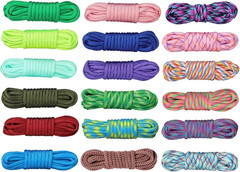 18 Colors 10Feet Paracord Kit- Multifunction Paracord Ropes Combo Craft Kit for
