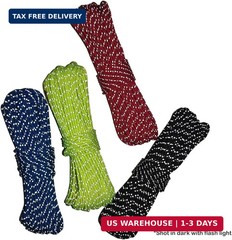 2mm Reflective Guyline Camping Paracord, Ultralight Thin Cord Rope for Tarp Rain