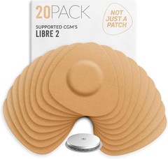 Hypoallergenic 20 Pack Freestyle Libre 2 Sensor Covers – Secure & Breathable
