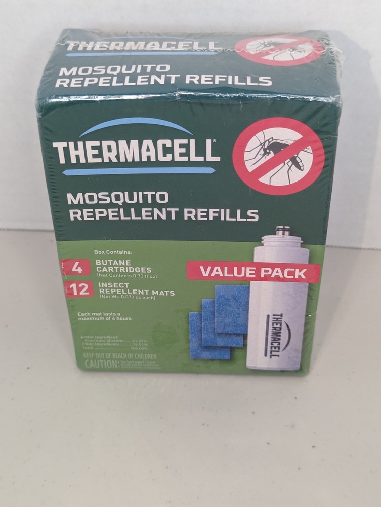 ThermaCELL Mosquito Repellent Refills 4 Butane Cartridge & 12 Mats