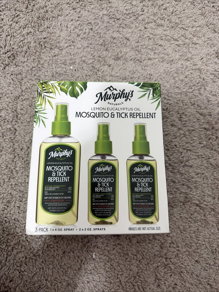 MOSQUITO SPRAY TICK REPELLENT NATURAL BUG INSECT SPRAY MURPHY’S NATURALS 3 btl