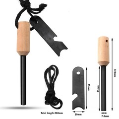 4 Pack Ferro Rod Fire Starter with Multi Tool Striker Flint & Steel – Survival G