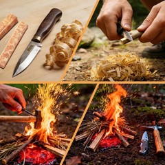 100% Pure Natural Fatwood Pilot Stick, Magnesium Stick, for Camping, Hiking, …