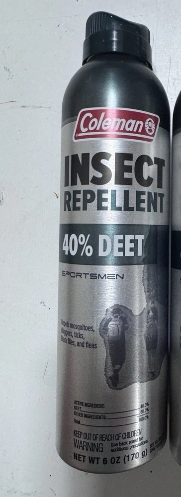 1 Can Coleman 40% DEET Bug Repellent Spray Insect Repellent Spray – 6 oz