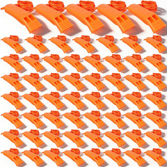 60 Pack Emergency Whistles with Lanyard | 120Db Loud Survival Whistles