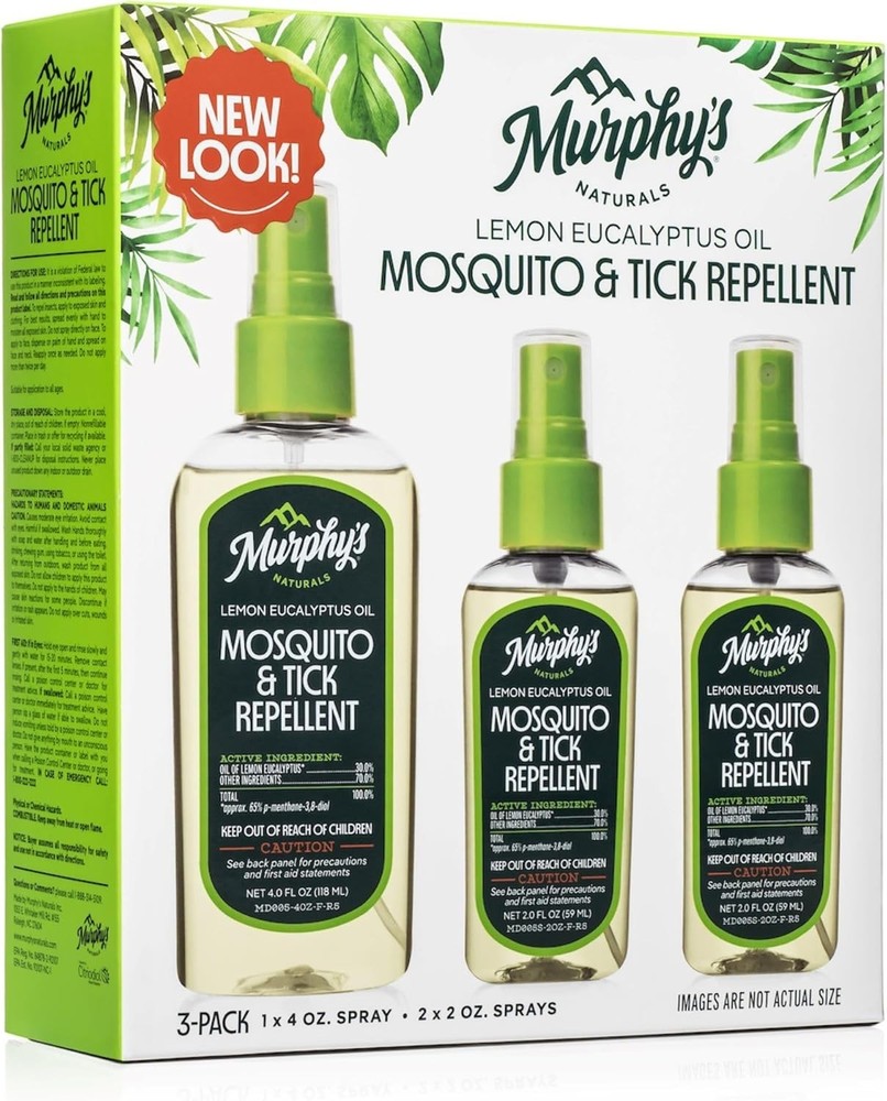 Murphy’s Naturals Lemon Eucalyptus Mosquito & Tick Repellent 3-Pack, Outdoor