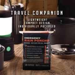 Survival Rain Poncho Emergency Mylar Space Blanket Camping Gear-Retain 90% of