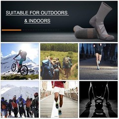 Heatuff Men’s 6 One Size, Black 2, Navy Blue Grey 1 and Green 1 (6 Pairs)