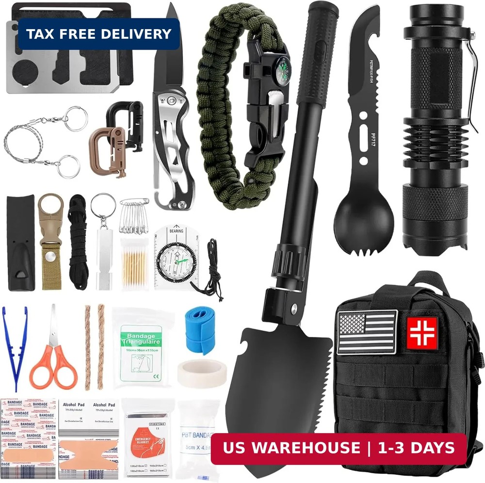 Gifts for Men Christmas – 118-in-1 Survival Kits – Military-Grade Survival Gear