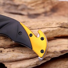 Folding Pocket Survival Knife 1076 can Slice Seat Belt W/ Window Punch & Clip
