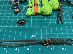 Keychain or knife lanyard Biochemical Gas Mask Copper Bead