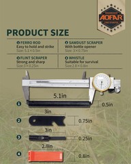 Fire Starter Af376 Ferrocerium ferro Rods Fire Starter Kit With Two Multitool