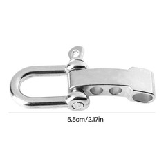 4Pcs Adjustable D Shackles Buckle High Strength Zinc Alloy Bows D Shape Shackles