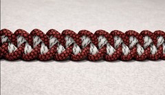 Handmade Shark Jawbone 550 Paracord Bracelet Red White Black Survival EDC 8.5”