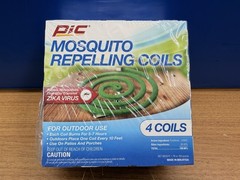 PIC MOSQUITO REPELLENT COILS (4-PACK) 20 BOXES WITH 4 COILS EACH TOTAL: 80 COILS