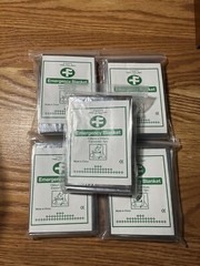 Emergency Hiking Rescue Space Thermal Blankets 130cm X 210cm Lot Of 5 Brand New