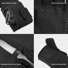 Brimekey Heated Gloves For Men Women Rechargeable Battery Electric Touchscreen