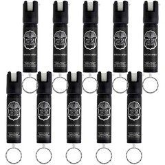 10 Police Magnum pepper spray .75oz keyring GID safety self defense protection