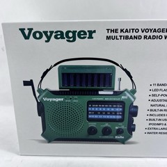 Green Kaito KA500 Voyager Solar Crank Battery Survival Radio AM FM Shortwave New