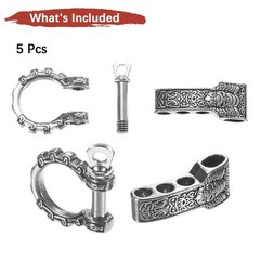 Paracord Bracelet Shackle Buckle [5PCS] – Adjustable Metal Pattern Bow Shackl…