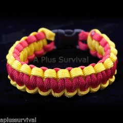 Yellow & Red – Paracord Emergency Survival Rope Bracelet – Made in the USA