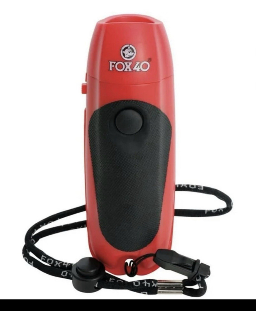 Fox 40 CMG Safety Whistle 120 dB Red/Black w/ Lanyard for Sports
