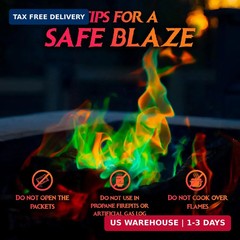 Enchanted Flames Pack of 12 Fire Changing Color Packets for Campfires, Fire Pits