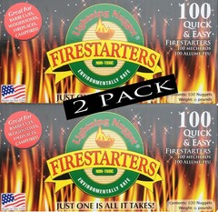 Lightning Nuggets AN100-2 Fire Starters Tan 200 Count