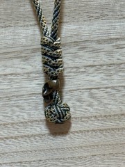 5 inch 550 lb UV reactive Paracord lanyard w/ metal Skull Bead, handmade in USA!