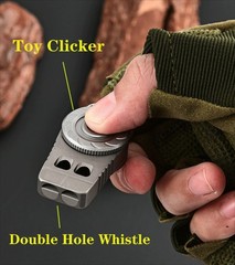 EDC Titanium Safety Whistle Emergency Survival Whistle Outdoor Pet Training Tool