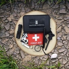 Survival Kit with case and first aid kit