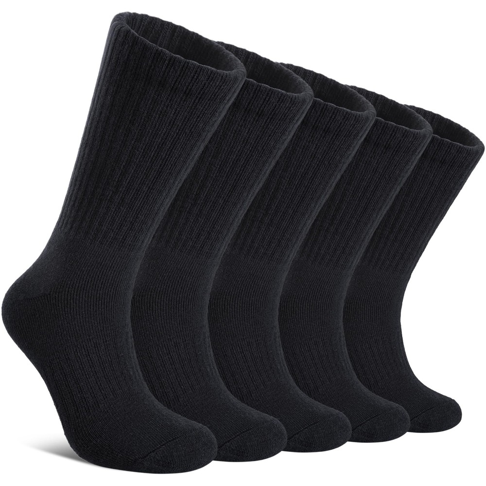 DYW Merino Wool Hiking Socks for Women Men Thermal Warm Winter Medium, Black