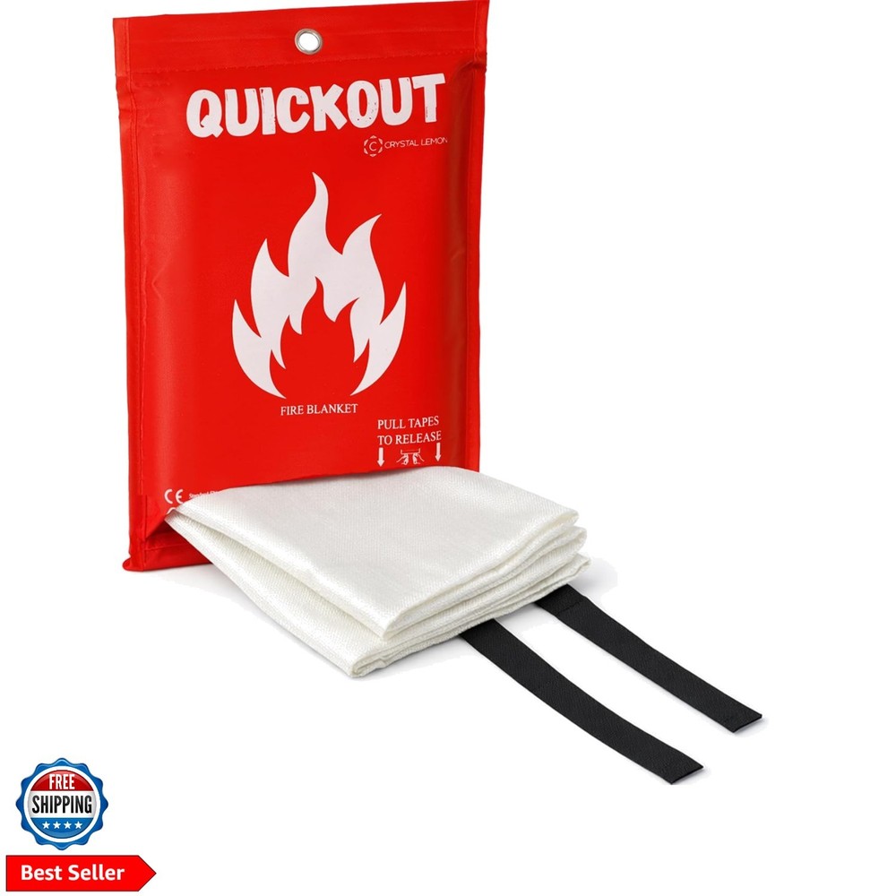 Fire Blanket Survival Cover for Kitchen – Home Safety Heat Protection for Sma…