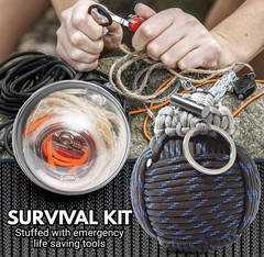 Holtzman’s Survival Kit Paracord Grenade – #1 Best 48-in-1 Emergency Kit & Tool